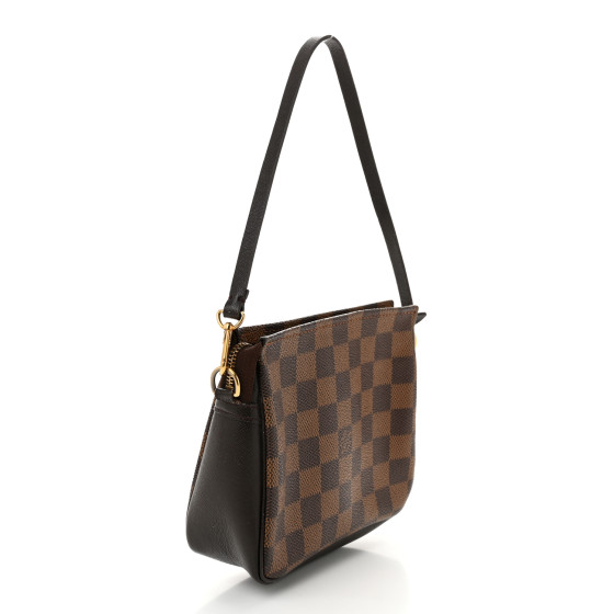【希少】 LOUIS VUITTON Damier Ebene Trousse Make Up Pouch Louis Vuitton Damier Ebene Trousse Pochette ○ Labellov