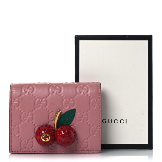 GUCCI カードケース PERFECT PINK GUCCI Dollar Calfskin GG Marmont Card Case Perfect Pink