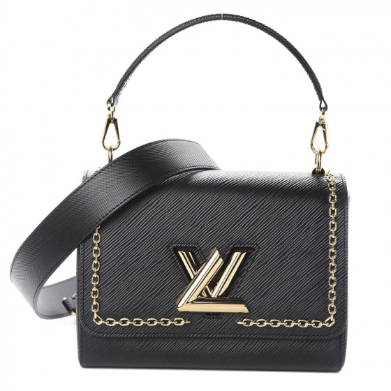 LOUIS VUITTON エピブラックベルト Louis Vuitton Black Epi Leather Twist 30 mm Belt - Size 75