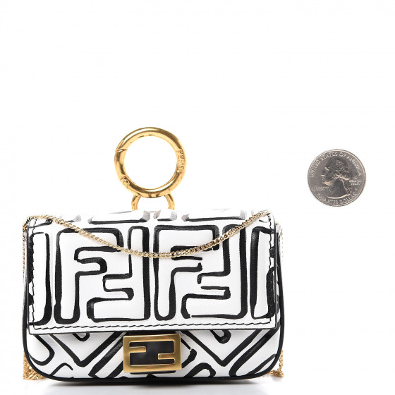 ◆希少◆VINTAGE◆【FENDI】Joshua Vides コラボ*バゲット FENDI X JOSHUA VIDES Nappa Vitello King FF Embossed Nano