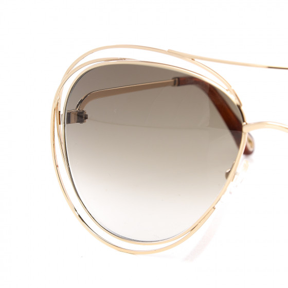 【関税込み】Chloe ゴールド Carlina サングラス Authentic LIMITED EDITION Chloé CARLINA 18K Plated CE114SG