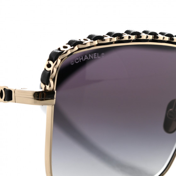 CHANEL Metal Square Chain Sunglasses 71369 Grey 1593191