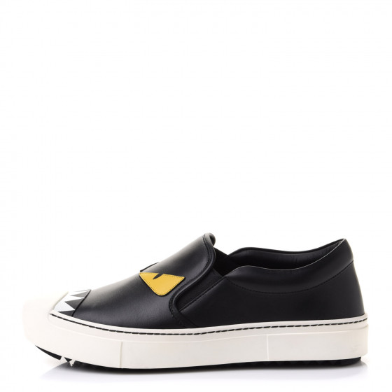 スニーカー FENDI HYPNOTEYES SLIP ON FENDI Women's Sz EUR 37/US6.5 Monster Eye Leather Slip on