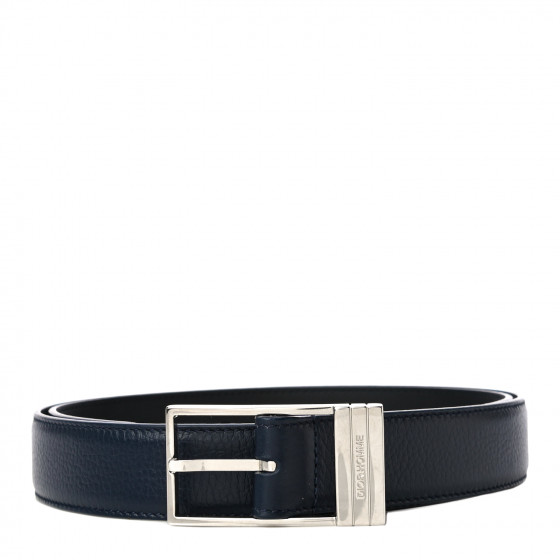 CHRISTIAN DIOR Calfskin Dior Homme Belt 95 38 Navy 915305
