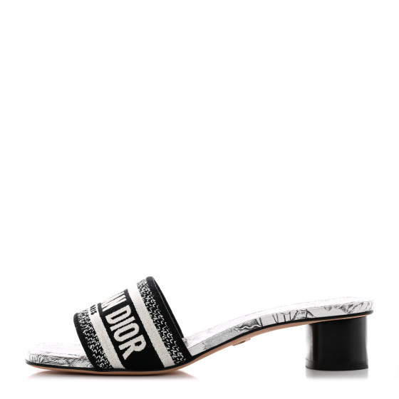 ★Dior★Dioriviera Dwayミュール CHRISTIAN DIOR Canvas Dioriviera Embroidered Dway 35mm Slide