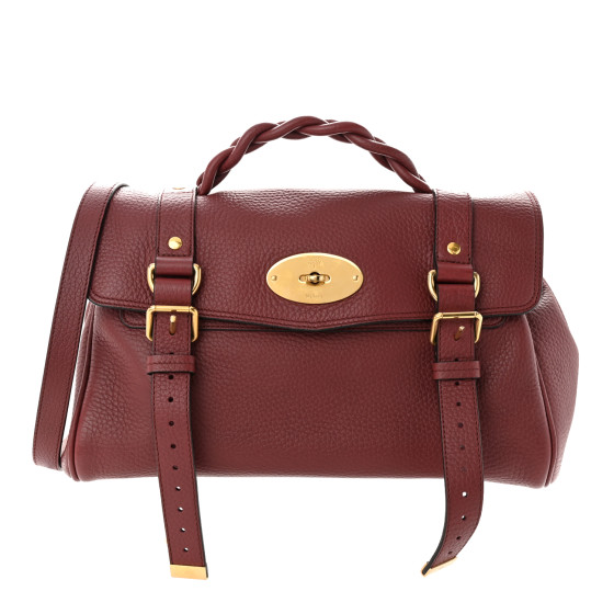 MULBERRY Heavy Grain Medium Alexa Crimson 1298157 | FASHIONPHILE