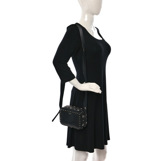 JIMMY CHOO Calfskin Star Studded Pegasi Camera Crossbody Bag