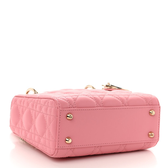 【ヴィンテージ】Rank:S☆Dior Blush Pink Small Cannage バック Lady Dior Mini Blush Cannage Lambskin Mini Bag Ghw - 2023