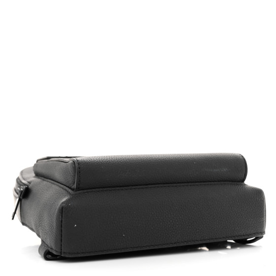 LOUIS VUITTON Grained Cowhide Aerogram Pilot Slingbag Black