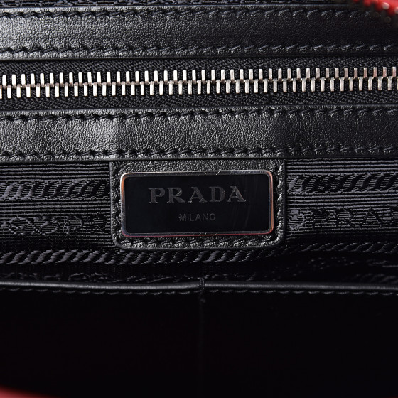 PRADA X JAMES JEAN Vitello Robot Monkey Patch Flat Messenger