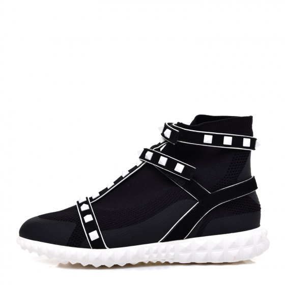 VALENTINO 黒 チノパン VALENTINO GARAVANI Body Tech Knit Free Rockstud Sock High