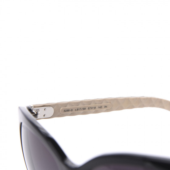CHANEL Quilted CC Sunglasses 5288-Q Black Tan 692602