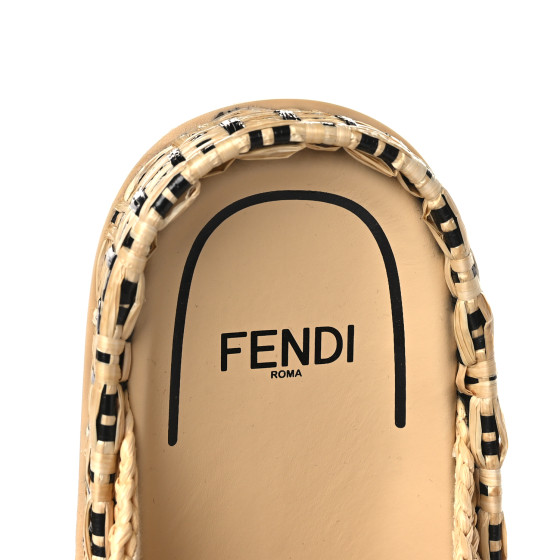 【FENDI】SLIDE TESS.RAFIA RIC.LOGO◆8R8515AUHI Fendi SLIDE TESS.RAFIA RIC.LOGO - Sandals - BeyondStyle