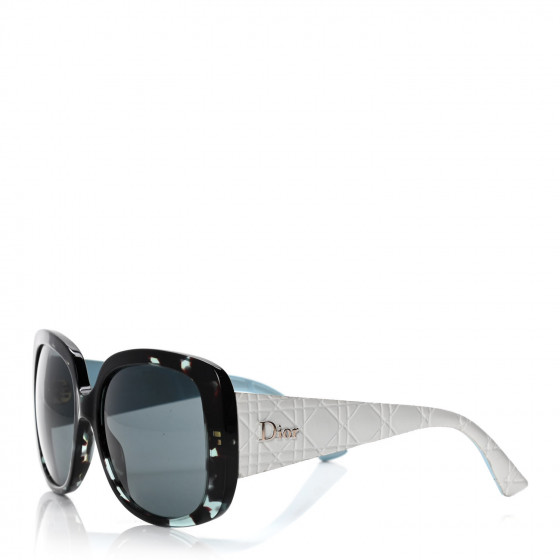 CHRISTIAN DIOR Resin Cannage Dior Lady 1R Sunglasses Havana White Blue 