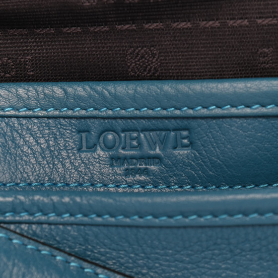 LOEWE Calfskin Heritage Crossbody Bag Blue 856032 | FASHIONPHILE