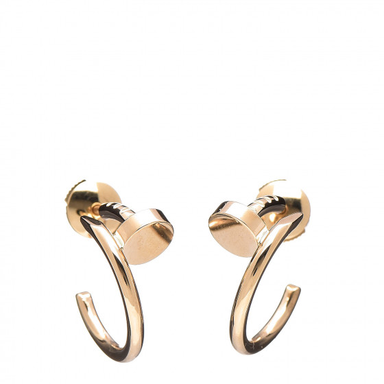 CARTIER 18K Yellow Gold Juste Un Clou Hoop Earrings 385778