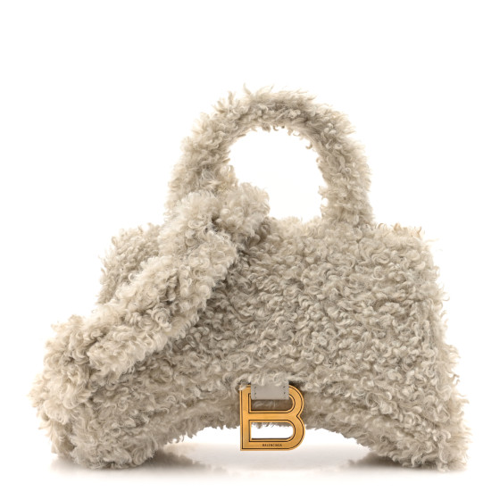●送料込●BALENCIAGA●Hourglass トップハンドル FURRY S ○送料込○BALENCIAGA○Hourglass トップハンドル FURRY S
