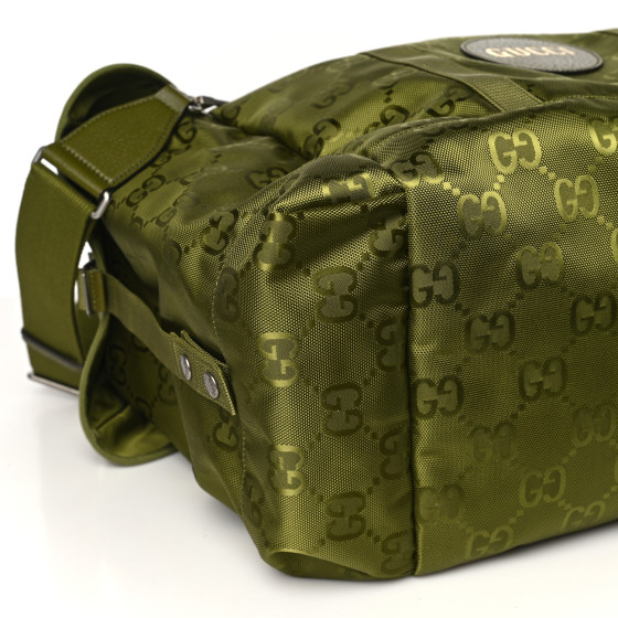 【GUCCI】GG Off The Grid Nylon Small Tote Bag JUNIPER GREEN GUCCI Econyl Nylon Monogram Off The Grid Duffle Bag Juniper