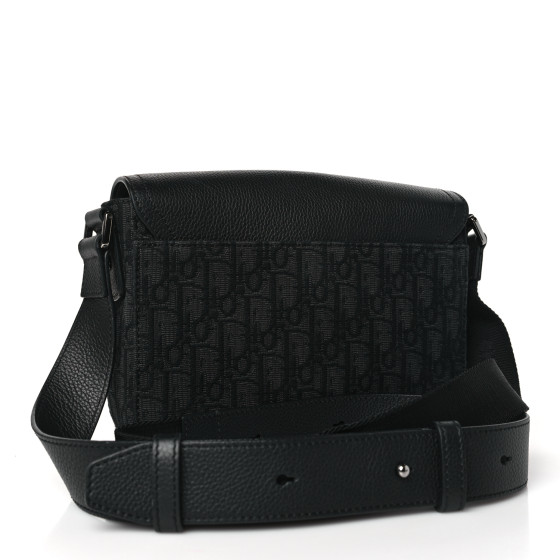 Dior|CROSSBAGS (2ADCA435YKK H00N) CHRISTIAN DIOR Oblique Jacquard Grained Calfskin Saddle