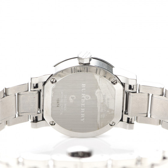Burberry The City BU9128 ホワイト ダイヤル Burberry The City White Dial Silver Steel Strap Watch for Women