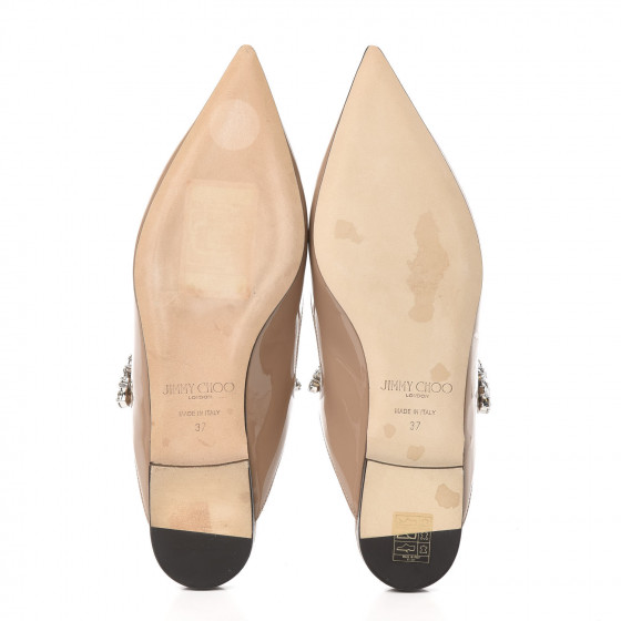 JIMMY CHOO ベージュ ミュール 37 JIMMY CHOO(ジミーチュウ) サンダル 37 レディース - ベージュ