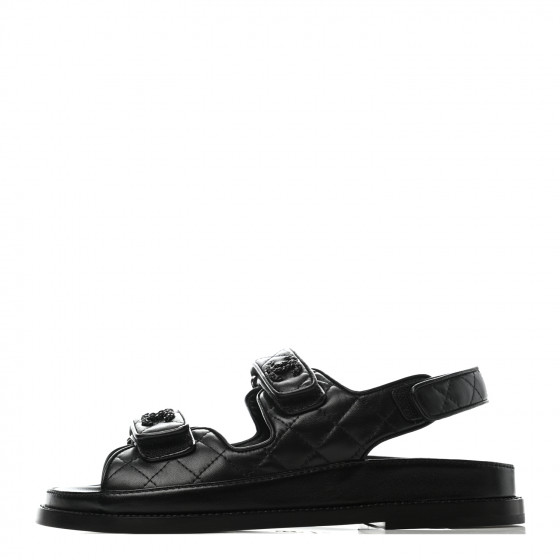 quilted velcro sandals
