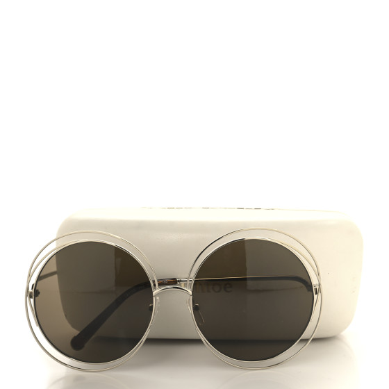 Chloé Carlina CE114SDサングラス Chloe Women's CE114SC CE/114/SC 722 Gold Fashion Round