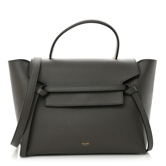 CELINE Grained Calfskin Mini Belt Bag Grey