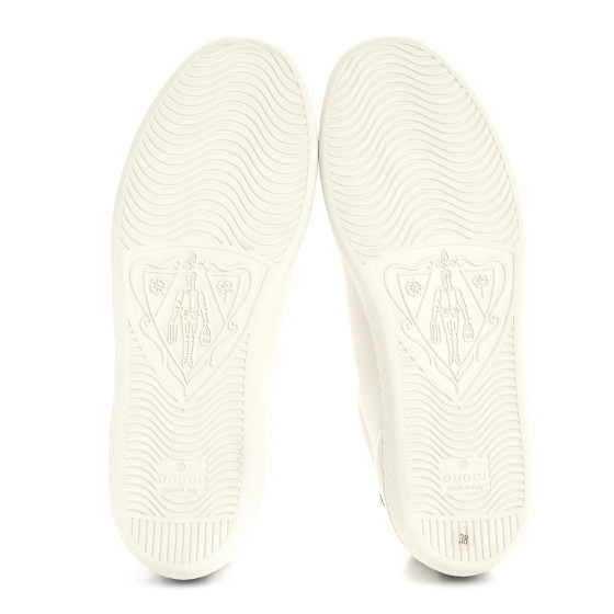 GUCCI Calfskin Interlocking G Perforated Womens Ace Sneakers