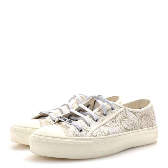 CHRISTIAN DIOR Canvas Embroidered Jardin D'Hiver Womens Walk