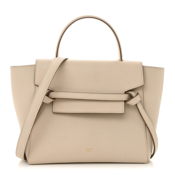 CELINE Grained Calfskin Micro Belt Bag Light Taupe