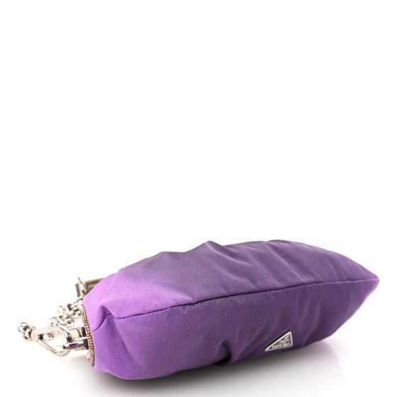 PRADA Nylon Lizard Frame Clutch Bag Ombre Purple 1699459