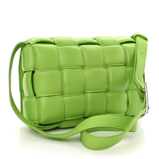 【BOTTEGA VENETA】Padded Cassette Bag Acid Green BOTTEGA VENETA Nappa Maxi Intreccio Padded Cassette