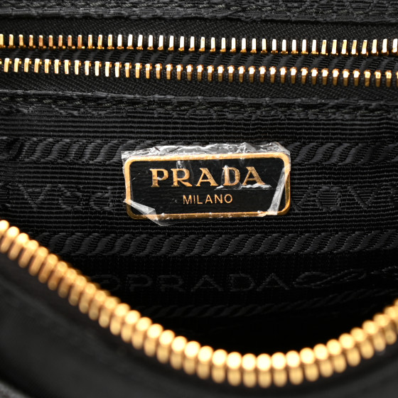 PRADA Tessuto Nylon Saffiano Crossbody Bag Black 1148278