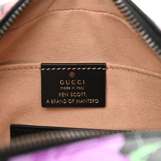 GUCCI X KEN SCOTT Calfskin Matelasse Floral Print Mini GG