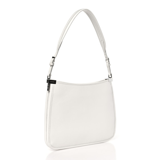 【GUCCI 】Horsebit Nappa Slim Shoulder Bag GREAT WHITE GUCCI Calfskin Horsebit Slim Shoulder Bag White 1475074