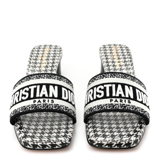 CHRISTIAN DIOR Canvas Embroidered Micro Houndstooth Dway