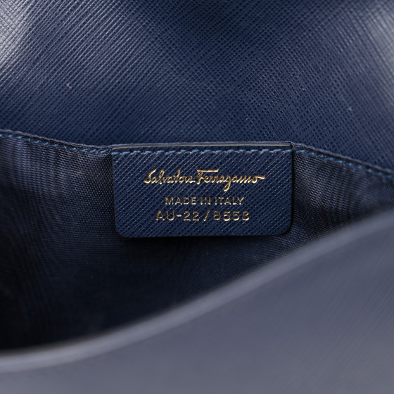 SALVATORE FERRAGAMO Printed Calfskin Vara Bow Chain Flap