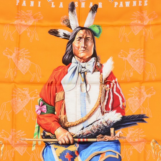 HERMES Silk Pani La Shar Pawnee Scarf 90 164727 | FASHIONPHILE