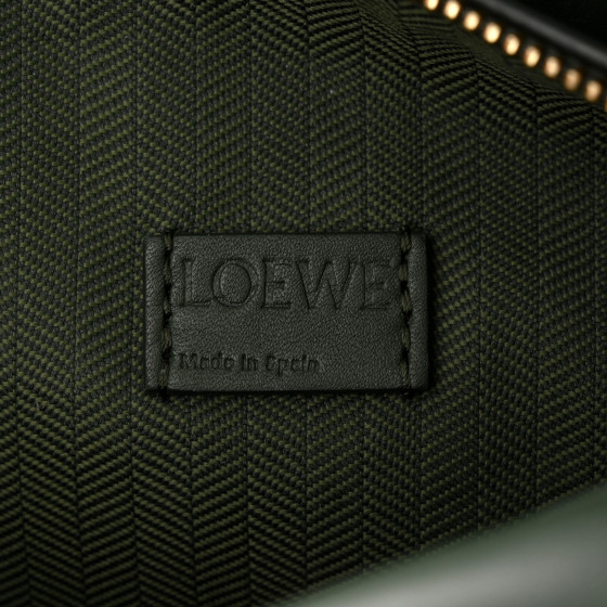 LOEWE Satin Calfskin Mini Puzzle Bag Vintage Khaki 1298676