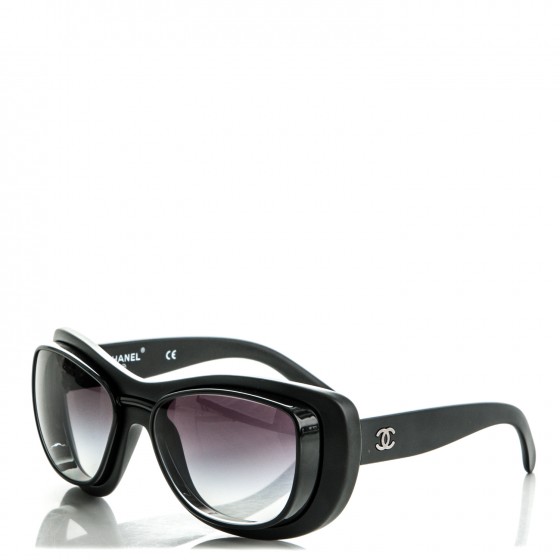 CHANEL CC Logo Sunglasses S0133 Black 177339 | FASHIONPHILE