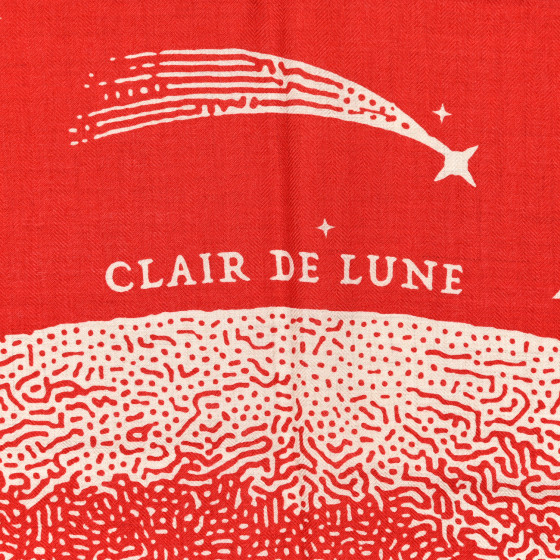 HERMES Silk Cashmere Clair De Lune Shawl 140 Rouge Naturel