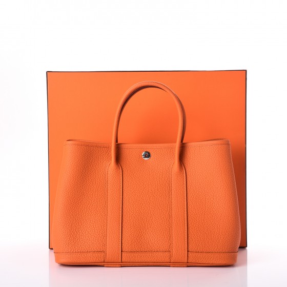 HERMES Negonda Garden Party TPM 30 Orange 261760 | FASHIONPHILE