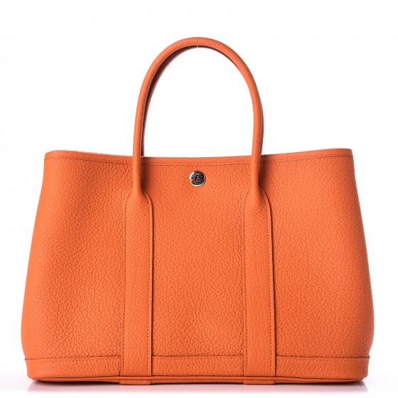 ★HERMES★ garden party TPM30 Hermes Garden Party bag 30/TPM Black Negonda leather Silver