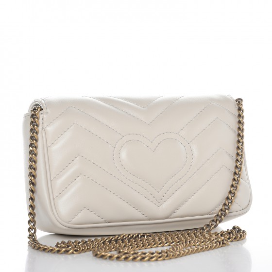 【GUCCI】GG Marmont Mini Shoulder Bag White 841290_AAFAX_9050_002_055_0000
