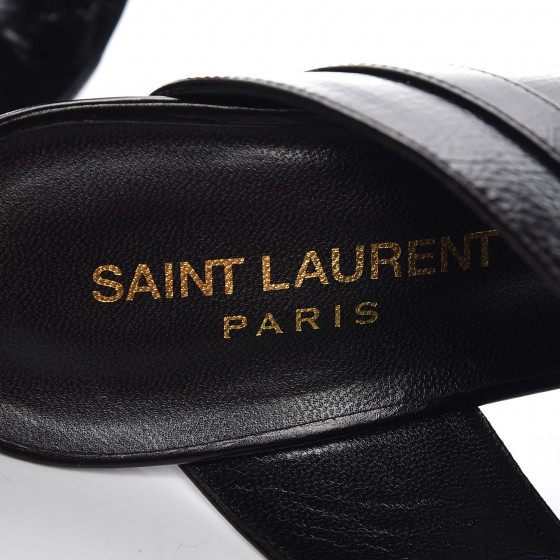 SAINT LAURENT Shiny Calfskin Multi-Studded Strap Fetish