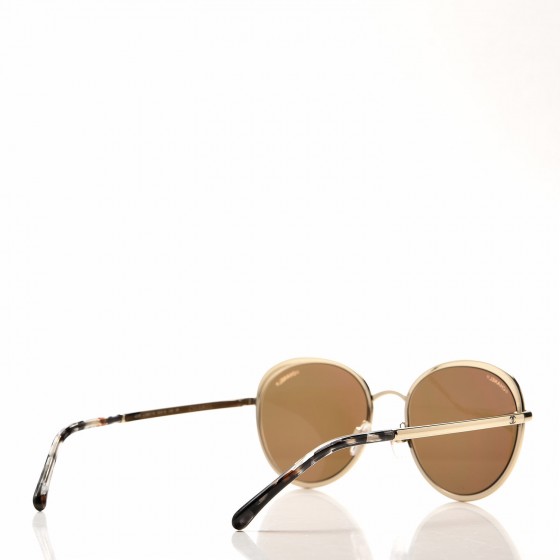 シャネルサングラス4206 Chanel Gold Metal Round CC Logo Sunglasses-4206 | Yoogi's Closet