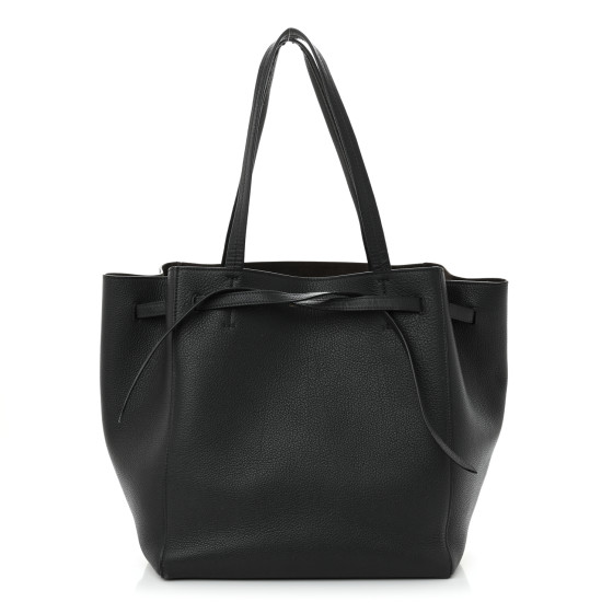 CELINE Soft Grained Calfskin Small Belt Cabas Phantom Grey