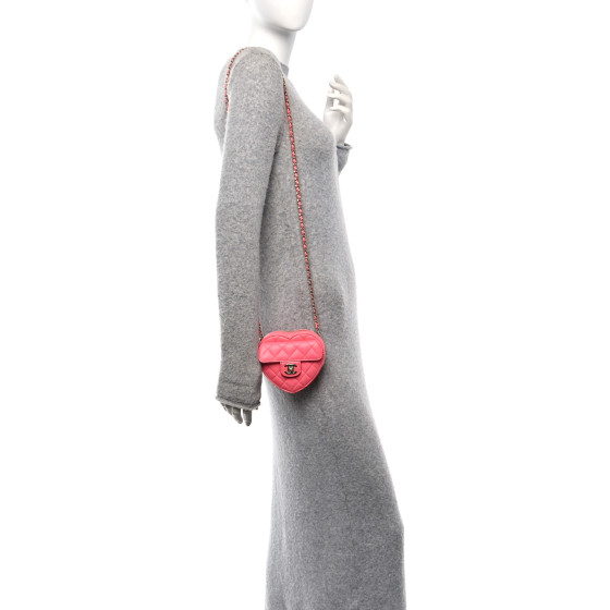 ［maybe］CCキャッチ Clutch with chain - Shiny grained calsfkin, resin & silver