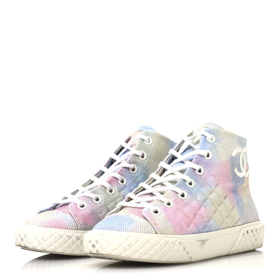 SIZE:38】CHANEL Multicolor 薄手レーヨンシルクTops SIZE:38
